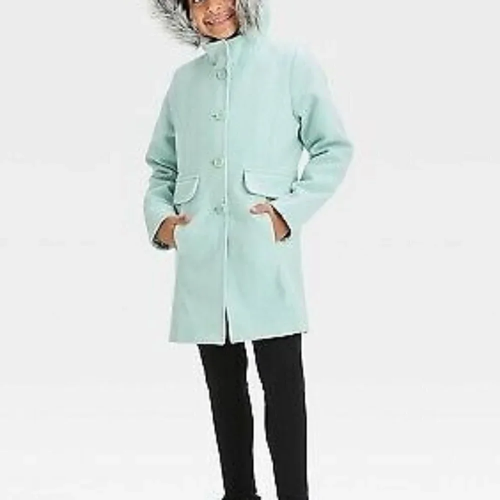 Girls' Faux Wool Jacket | Cat & Jack | Small (6/7)